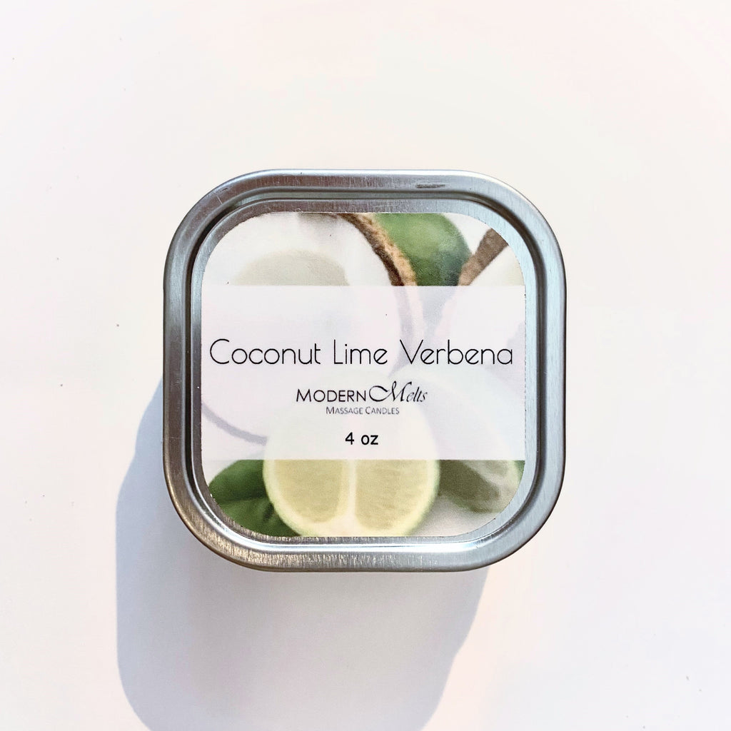 Coconut Lime Verbena Massage Candle (4oz)