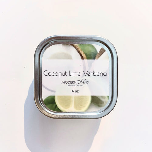Coconut Lime Verbena Massage Candle (4oz)