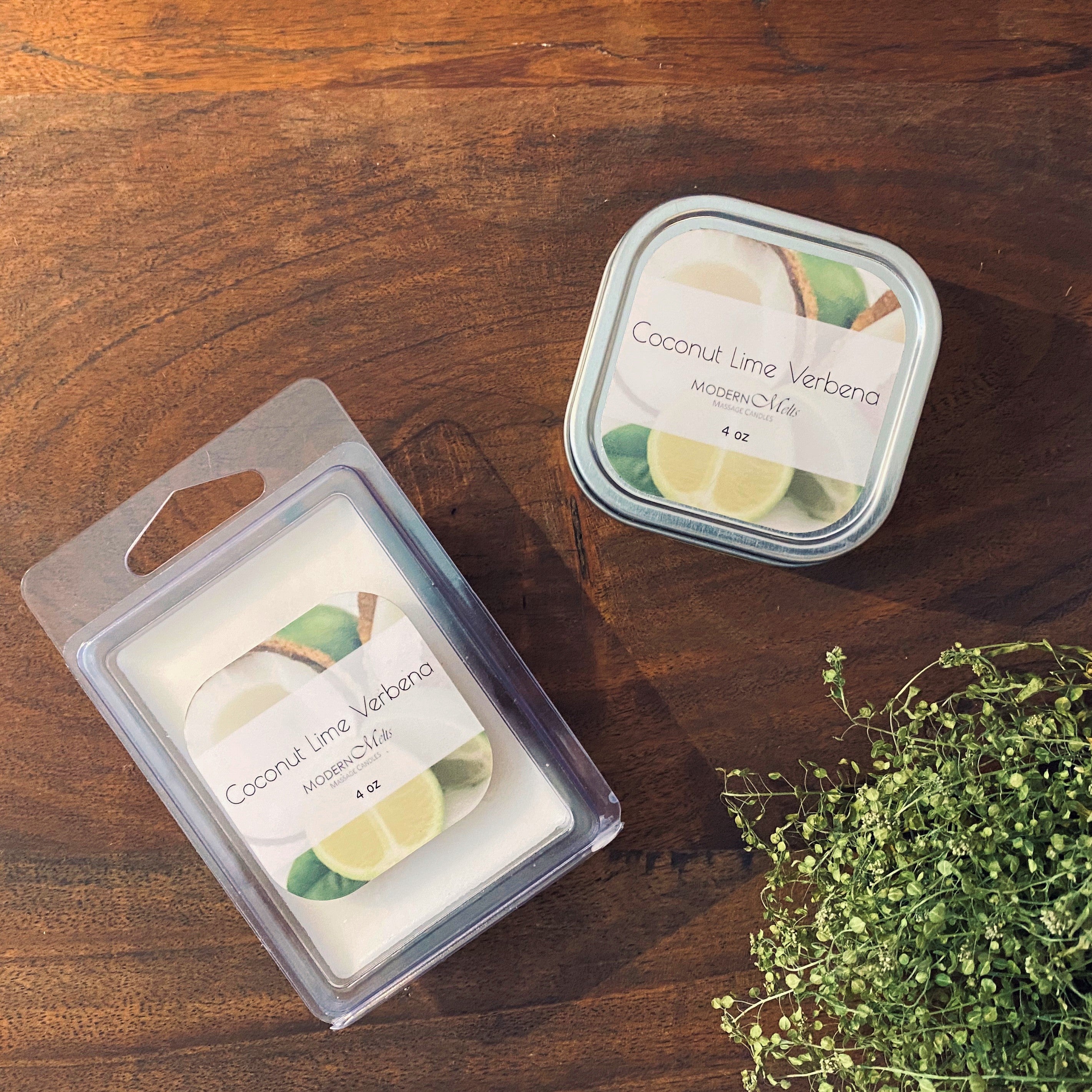 Coconut Lime Verbena Massage Candle (4oz)