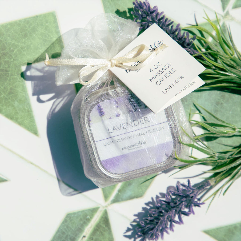 The flowers of lavender are fragrant in nature and have been used for its healing properties for centuries. Traditionally, lavender essential oil has also been used in making perfumes. The oil is very useful in aromatherapy and many aromatic preparations and combinations, such as lotions, candles and in this case, both!