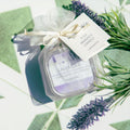 The flowers of lavender are fragrant in nature and have been used for its healing properties for centuries. Traditionally, lavender essential oil has also been used in making perfumes. The oil is very useful in aromatherapy and many aromatic preparations and combinations, such as lotions, candles and in this case, both!
